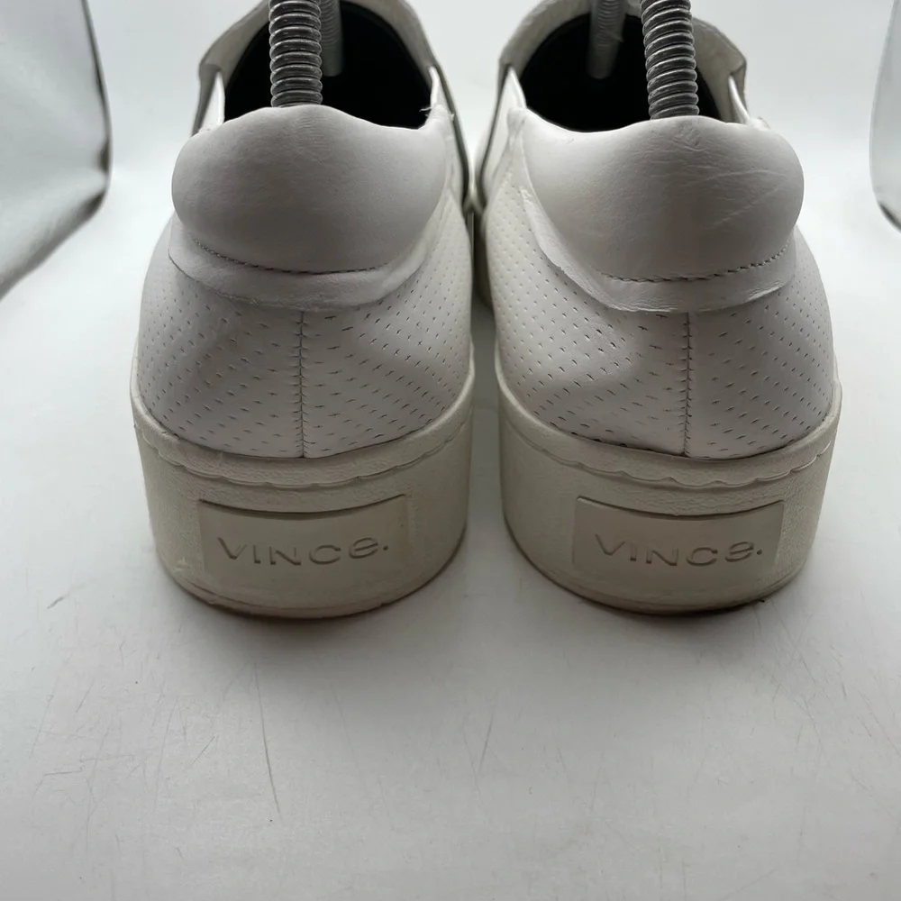 Vince Warren Women's White platform Slip-On loafers size 10